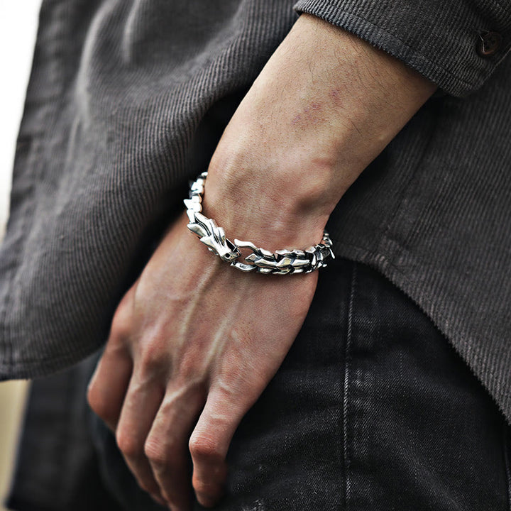 WorldNorse 925 Sterling Silver Protection Force Dragon Bracelet - image 2