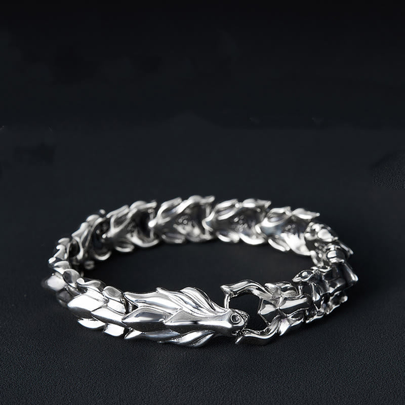WorldNorse Handcrafted 925 Silver Protection Force Dragon Bracelet - image 1