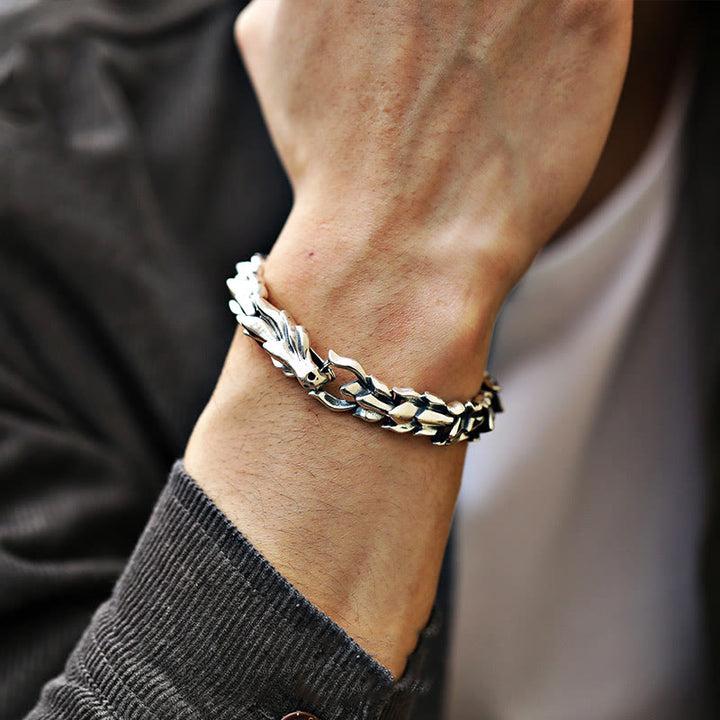 WorldNorse Handcrafted 925 Silver Protection Force Dragon Bracelet - image 3