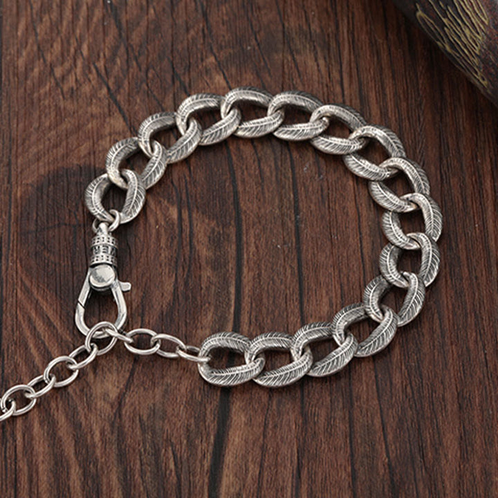 WorldNorse 925 Sterling Silver Feather Bracelet - image 5