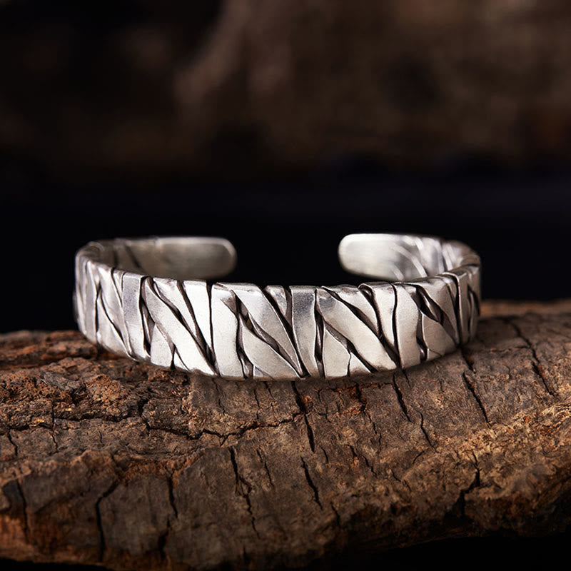 WorldNorse 925 Sterling Silver Faux Braided Bracelet