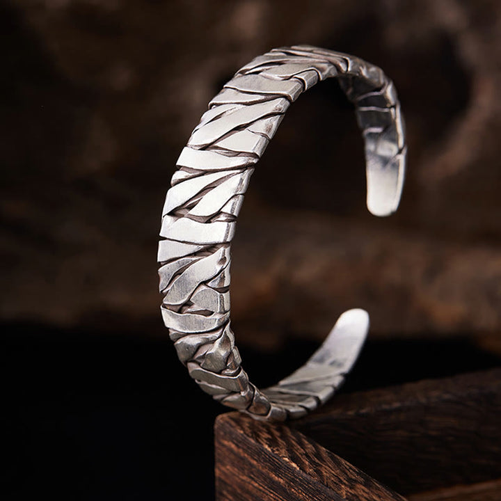 WorldNorse 925 Sterling Silver Faux Braided Bracelet