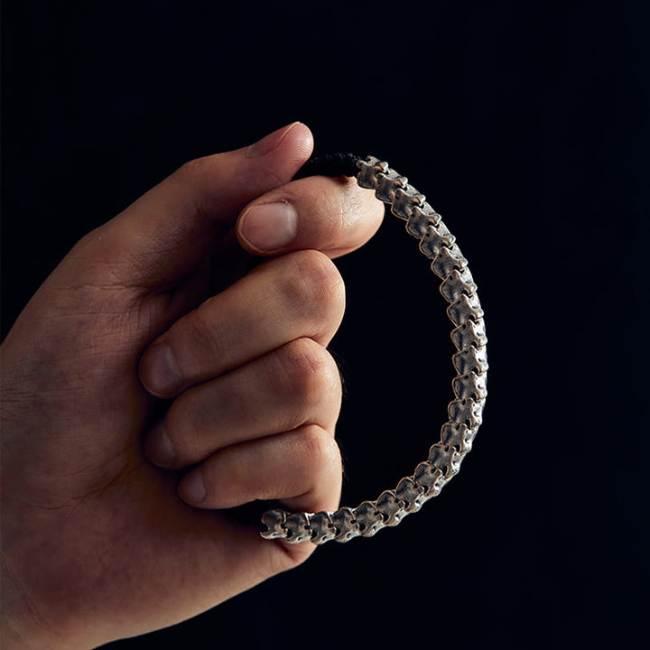 WorldNorse 925 Sterling Silver Dragon Bone Bracelet - image 3