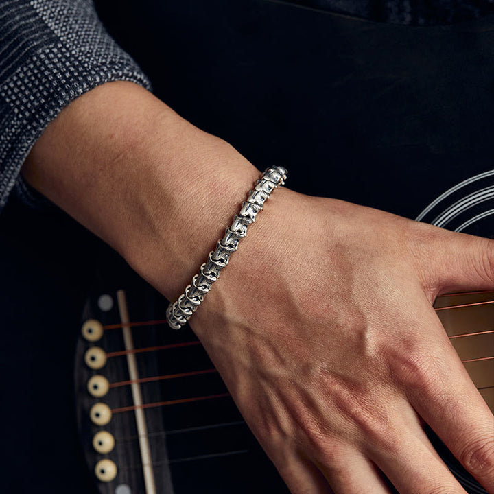 WorldNorse 925 Sterling Silver Dragon Bone Bracelet - image 2