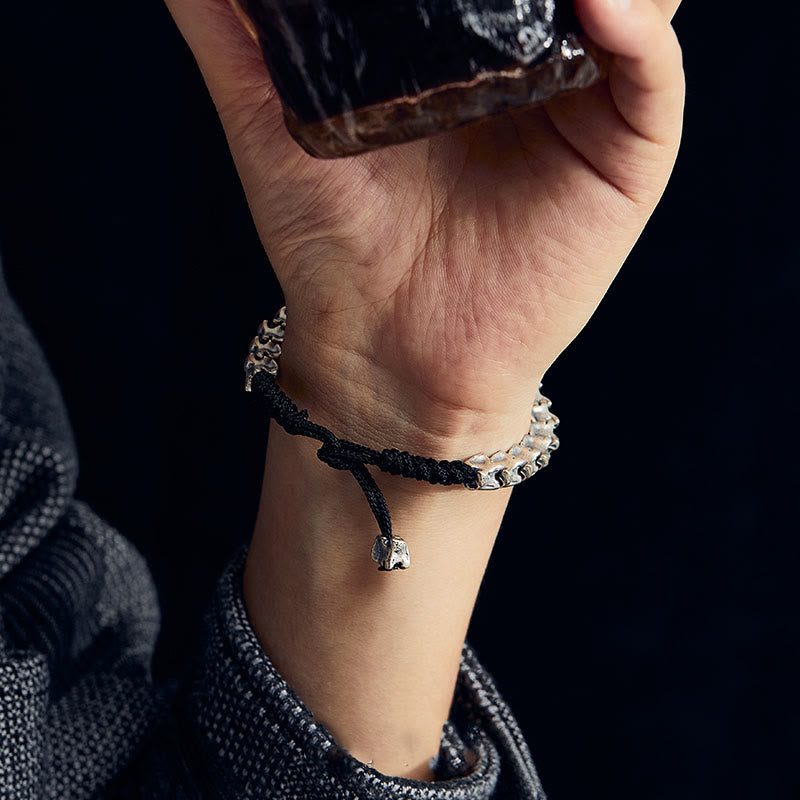 WorldNorse 925 Sterling Silver Dragon Bone Bracelet - image 1