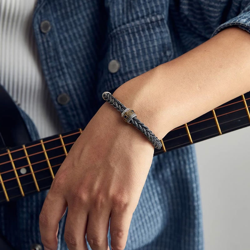 WorldNorse 925 Sterling Silver Braided Woven Bracelet - image 2