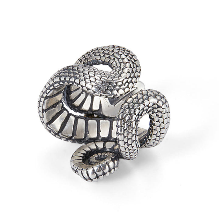 WorldNorse 925 Sterling Silver Snake Jormungandr Ring - image 6