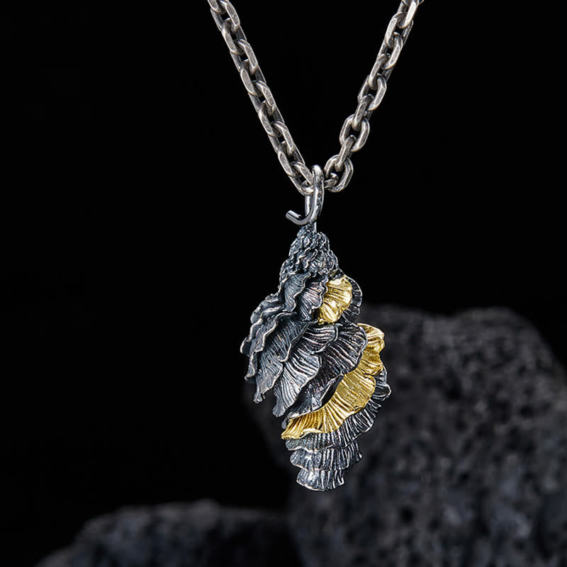 WorldNorse 925 Sterling Silver Conch Necklace