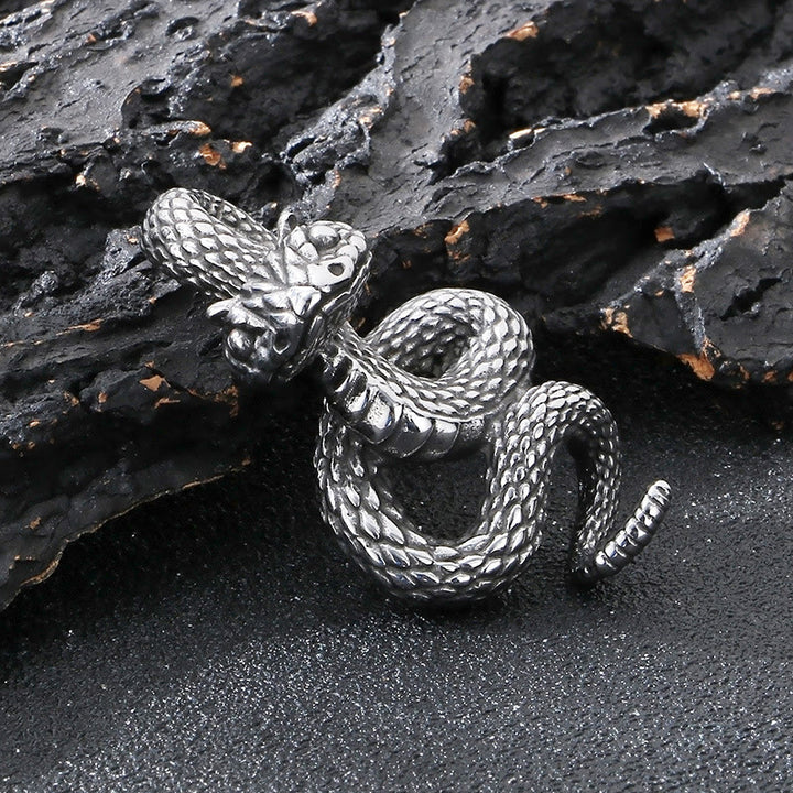 WorldNorse Coiled Snake Pendant Necklace - image 3
