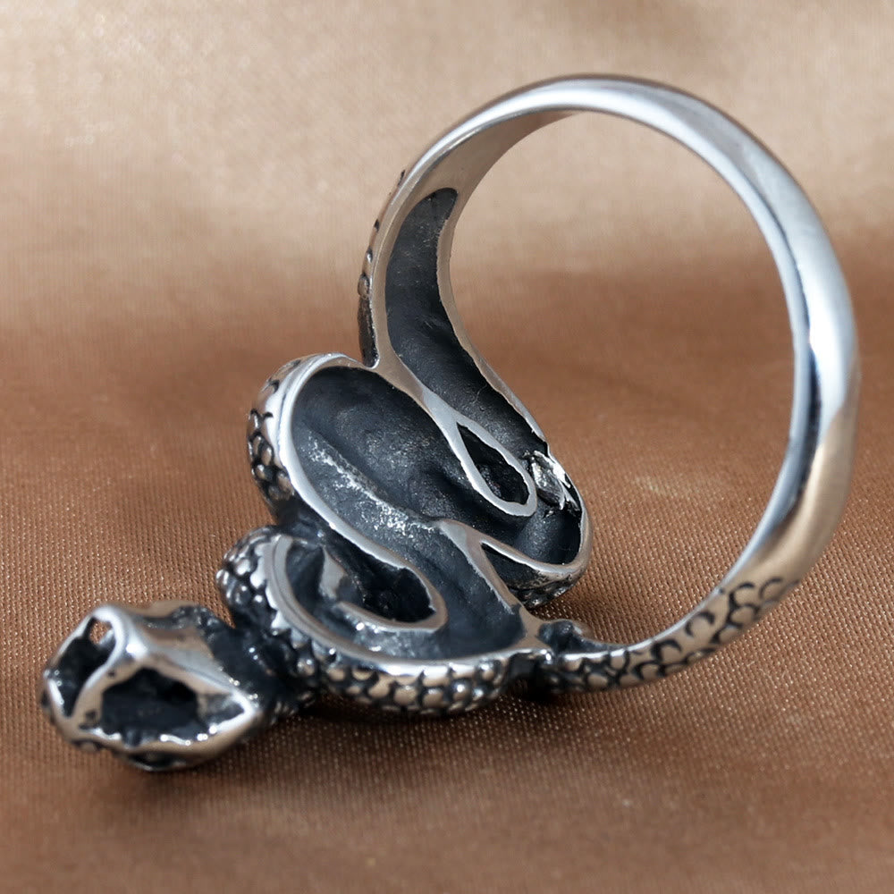 WorldNorse Coiled Serpent Snake Ring - image 1