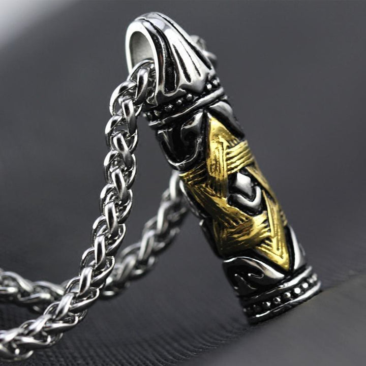 WorldNorse Bullet Hexagram Stainless Steel Chain Necklace - image 3