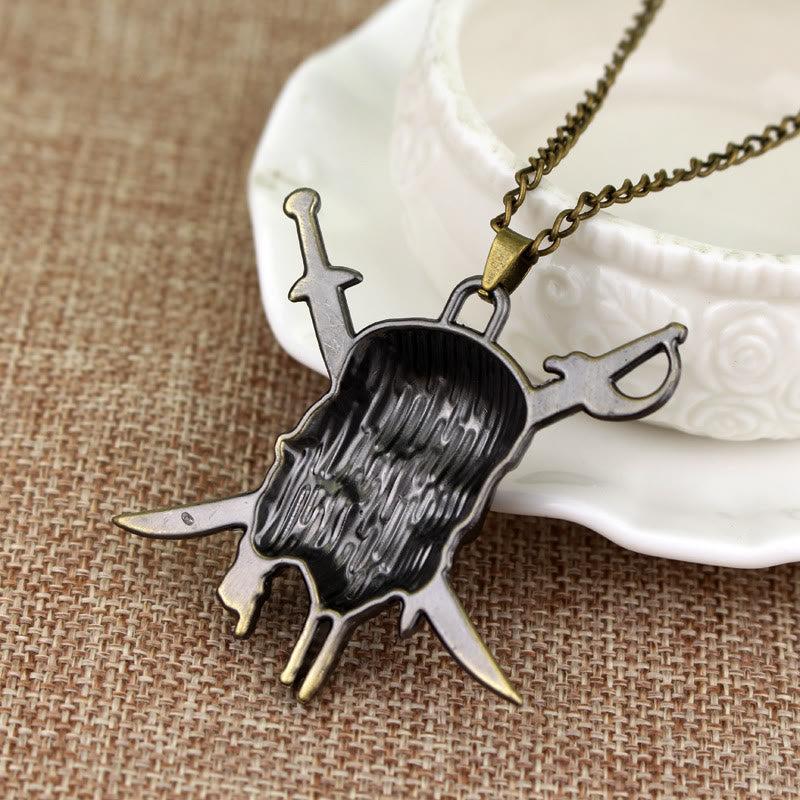 WorldNorse Punk Pirate Skull Charm Necklace - image 3