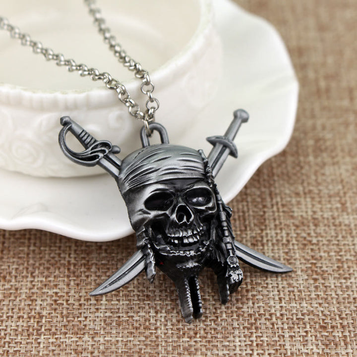 WorldNorse Punk Pirate Skull Charm Necklace - image 8