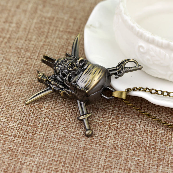 WorldNorse Punk Pirate Skull Charm Necklace - image 4