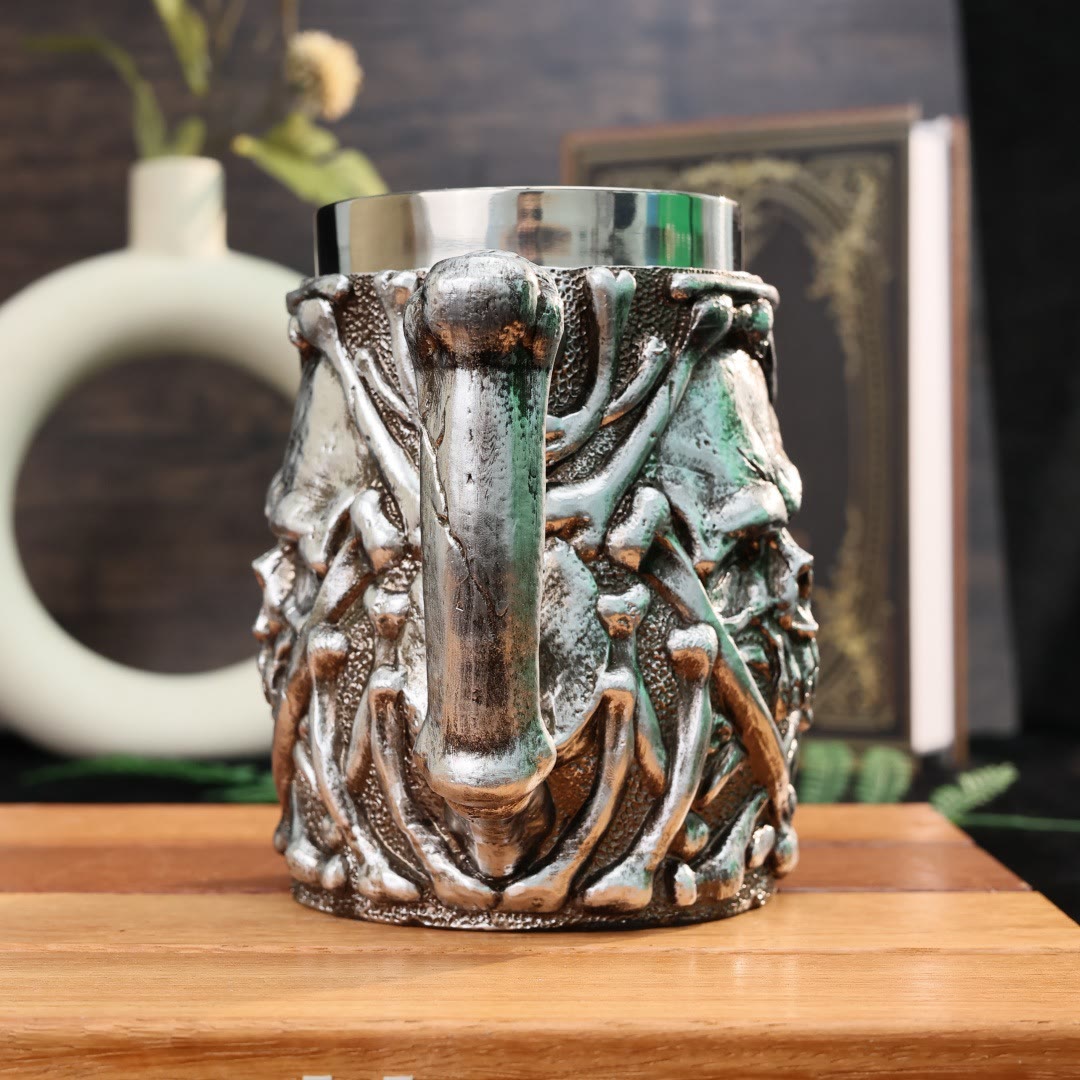 WorldNorse Retro Skeleton Beer Steins Tankard Mug