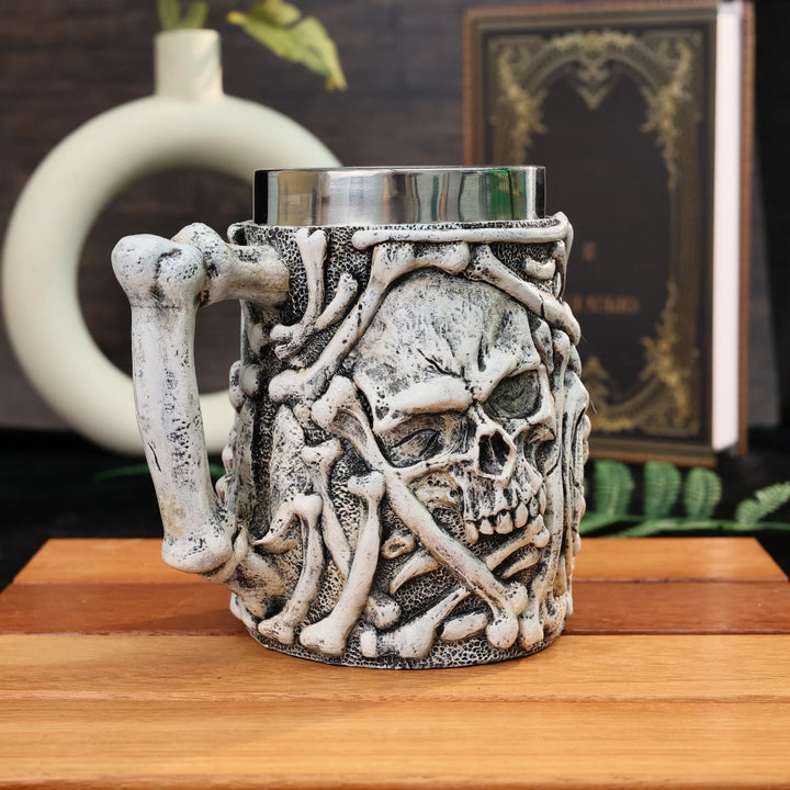WorldNorse Retro Skeleton Beer Steins Tankard Mug