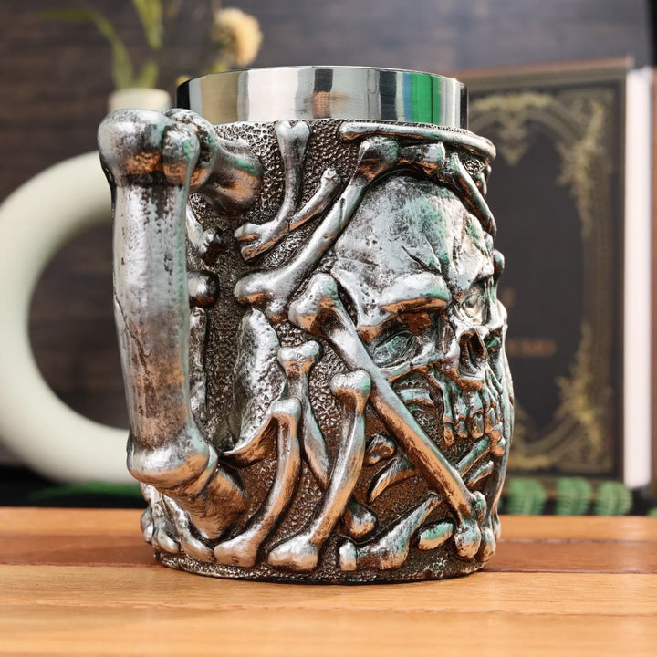 WorldNorse Retro Skeleton Beer Steins Tankard Mug
