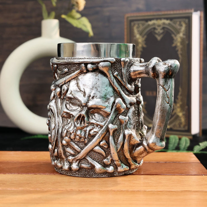 WorldNorse Retro Skeleton Beer Steins Tankard Mug