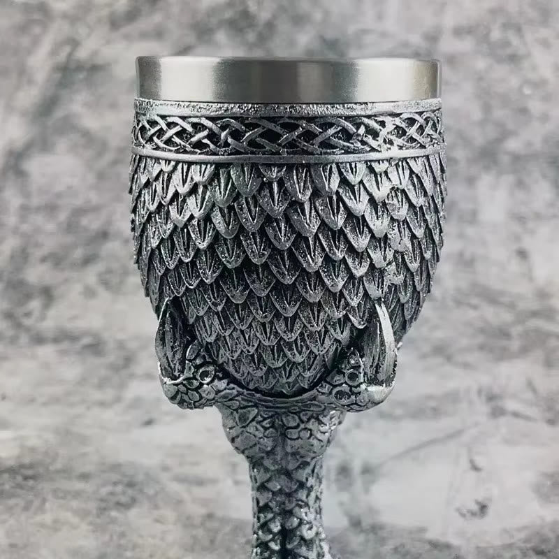 WorldNorse 3D Relief Dragon Claw Scale Wine Goblet