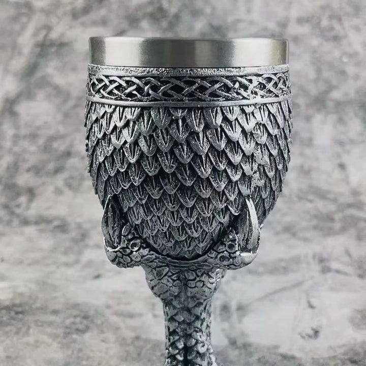 WorldNorse 3D Relief Dragon Claw Scale Wine Goblet