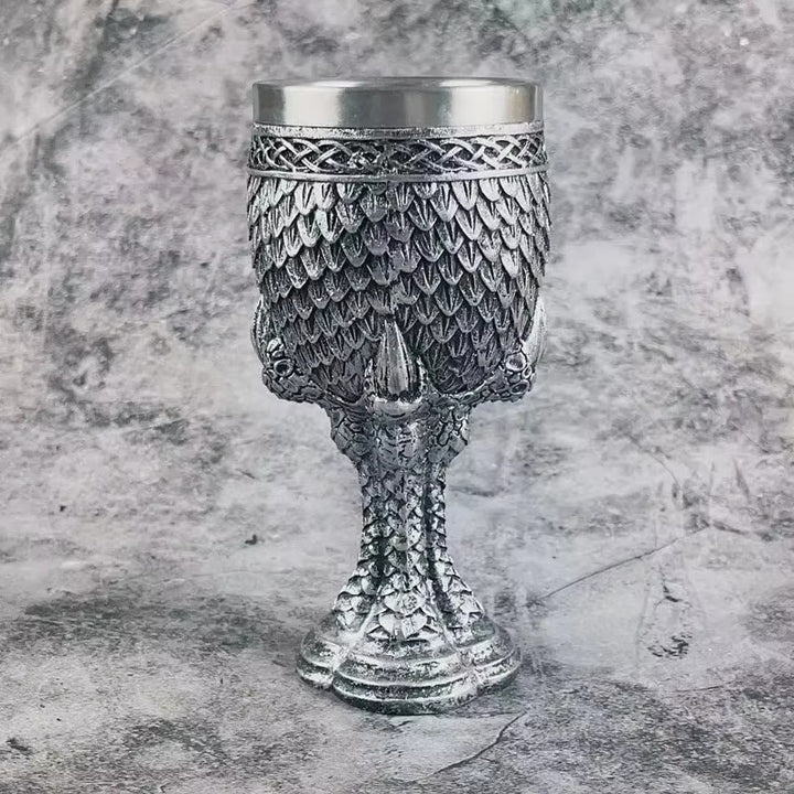 WorldNorse 3D Relief Dragon Claw Scale Wine Goblet