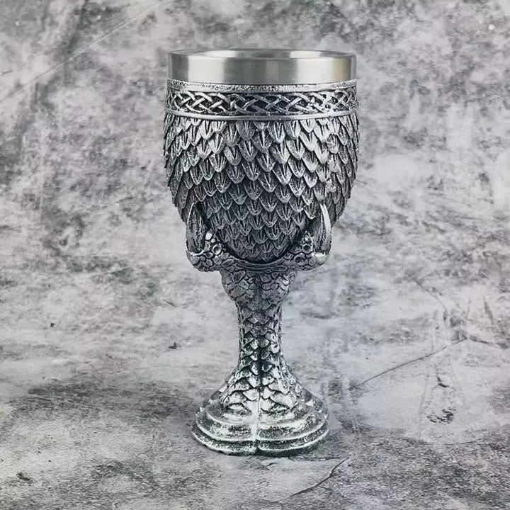 WorldNorse 3D Relief Dragon Claw Scale Wine Goblet