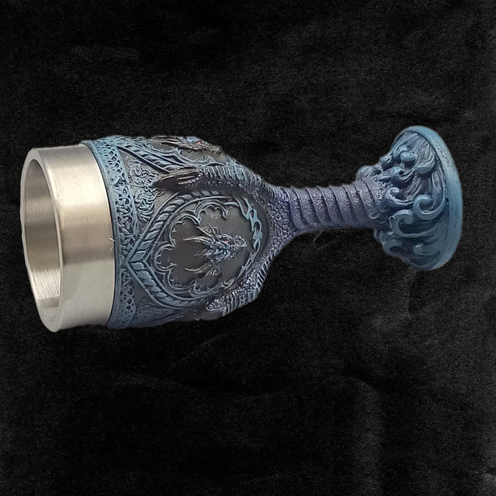 WorldNorse 3D Relief Blue Claw Wine Goblet