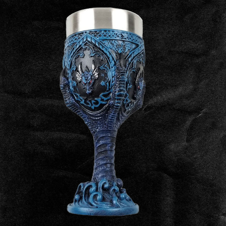 WorldNorse 3D Relief Blue Claw Wine Goblet