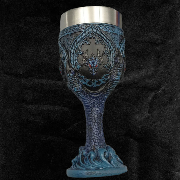 WorldNorse 3D Relief Blue Claw Wine Goblet