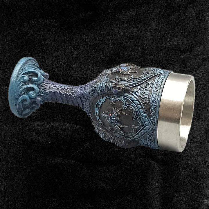 WorldNorse 3D Relief Blue Claw Wine Goblet