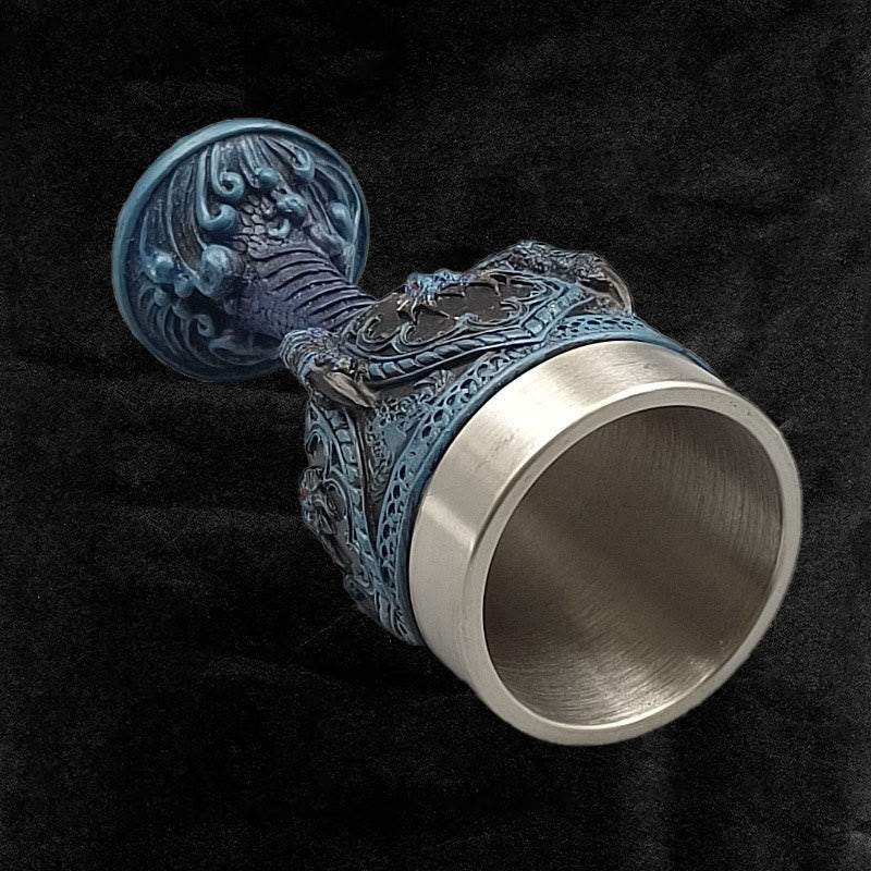 WorldNorse 3D Relief Blue Claw Wine Goblet