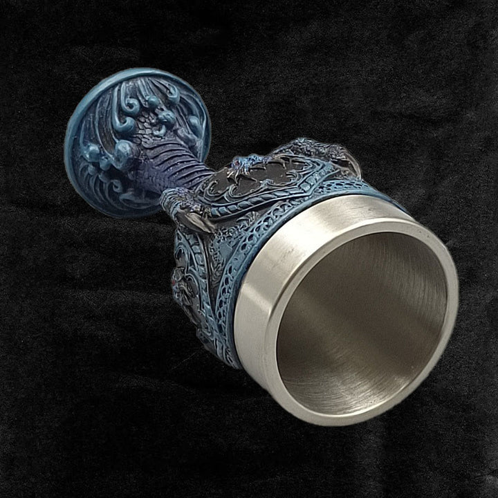 WorldNorse 3D Relief Blue Claw Wine Goblet