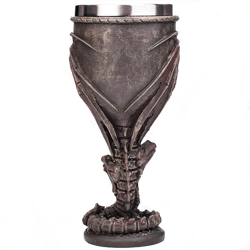 WorldNorse Medieval Dragon Warrior Chalice Wine Goblet