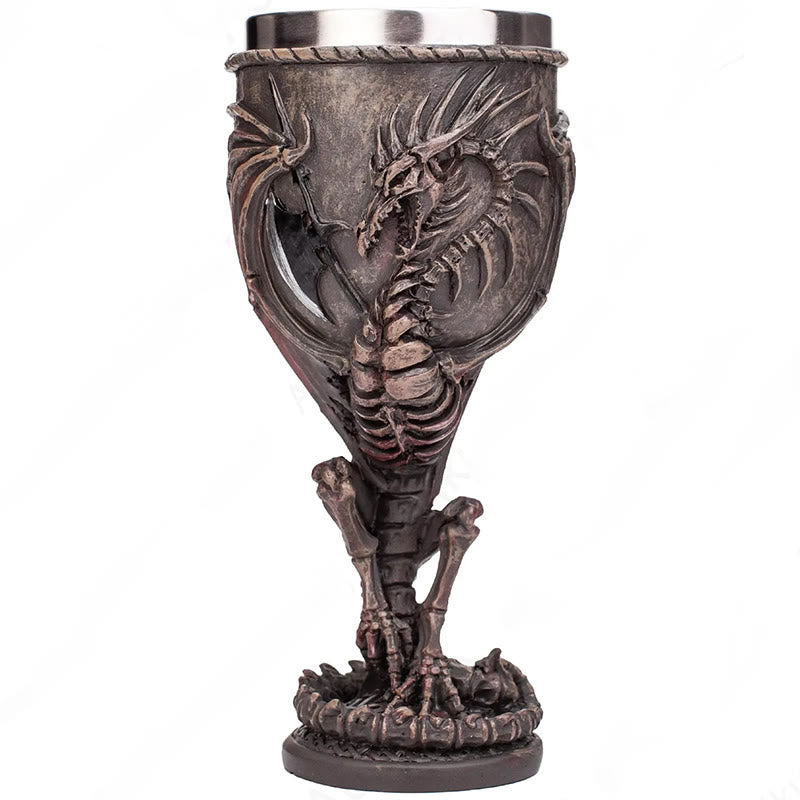WorldNorse Medieval Dragon Warrior Chalice Wine Goblet