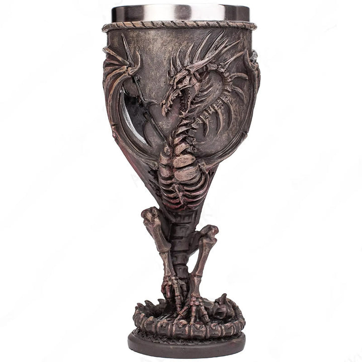WorldNorse Medieval Dragon Warrior Chalice Wine Goblet
