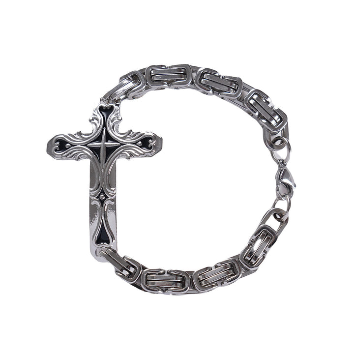 WorldNorse Byzantine Chain Cross Charm Bracelet - image 4