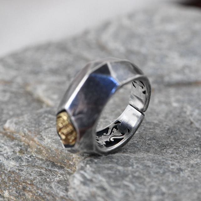 WorldNorse Cover Ears Eyes Mouth Evil Skull Ring - image 3