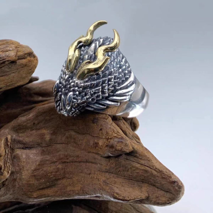 WorldNorse 3D Embossed Dragon Head Ring - image 6