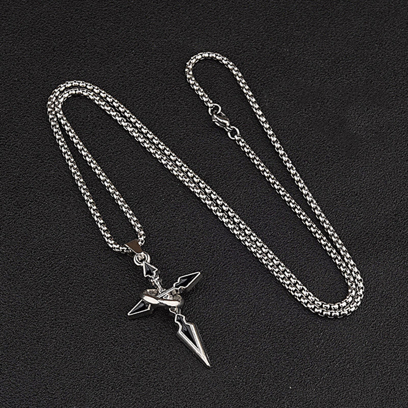 WorldNorse Cross & Ring Halo Pendant Necklace - image 7