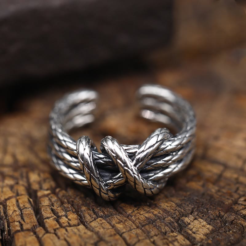 WorldNorse Twist Rope Knot Ring - Adjustable - image 0
