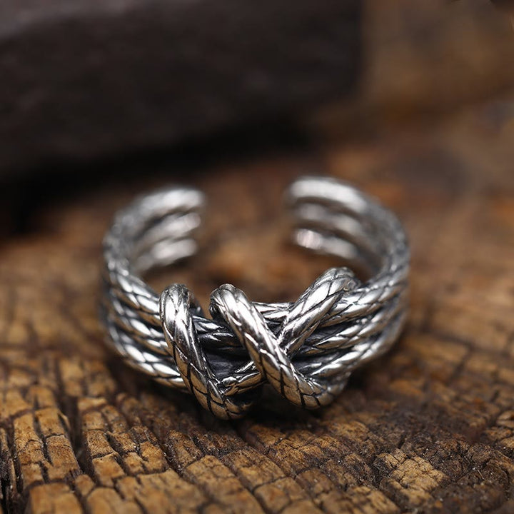 WorldNorse Twist Rope Knot Ring - Adjustable - image 0
