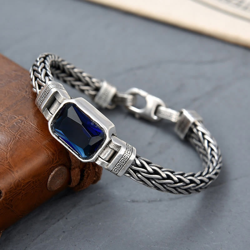 WorldNorse Retro Inlaid Gemstone Wheat Chain Bracelet - image 2