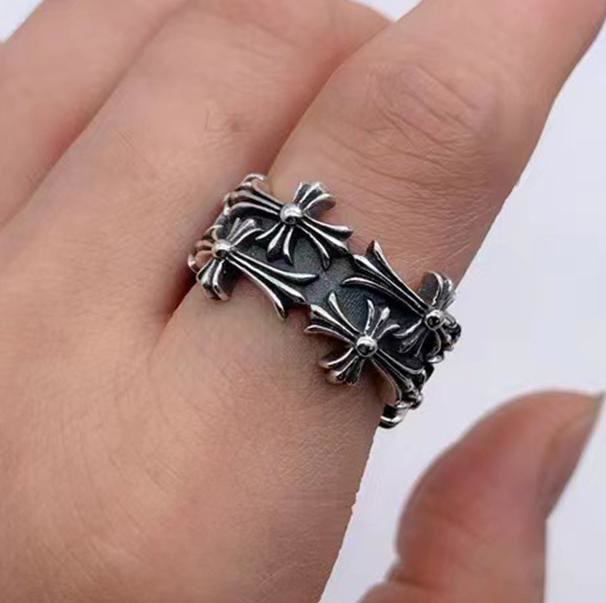 WorldNorse Gothic Double Cross Ring - image 1