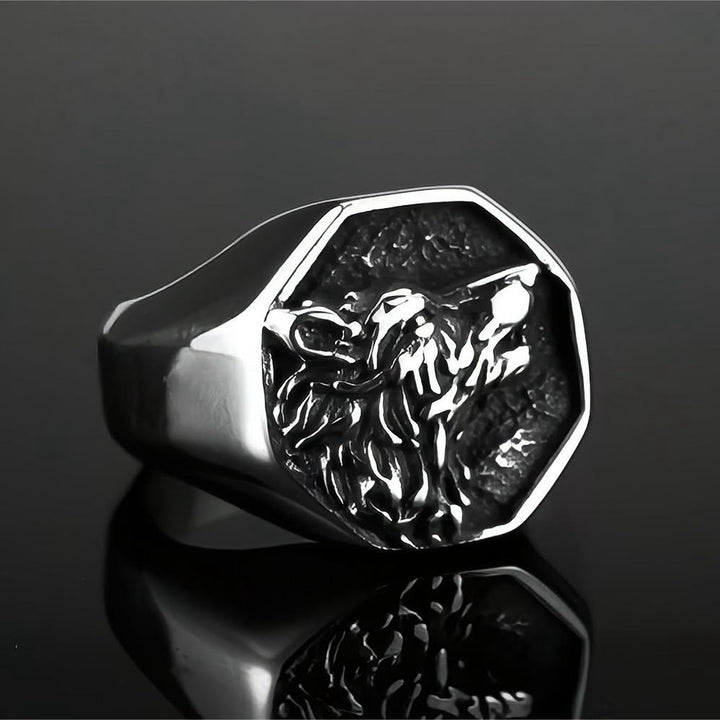 WorldNorse Odin's Wolf Fenrir Signet Ring