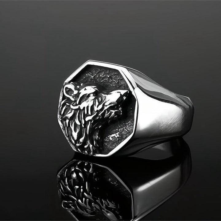 WorldNorse Odin's Wolf Fenrir Signet Ring