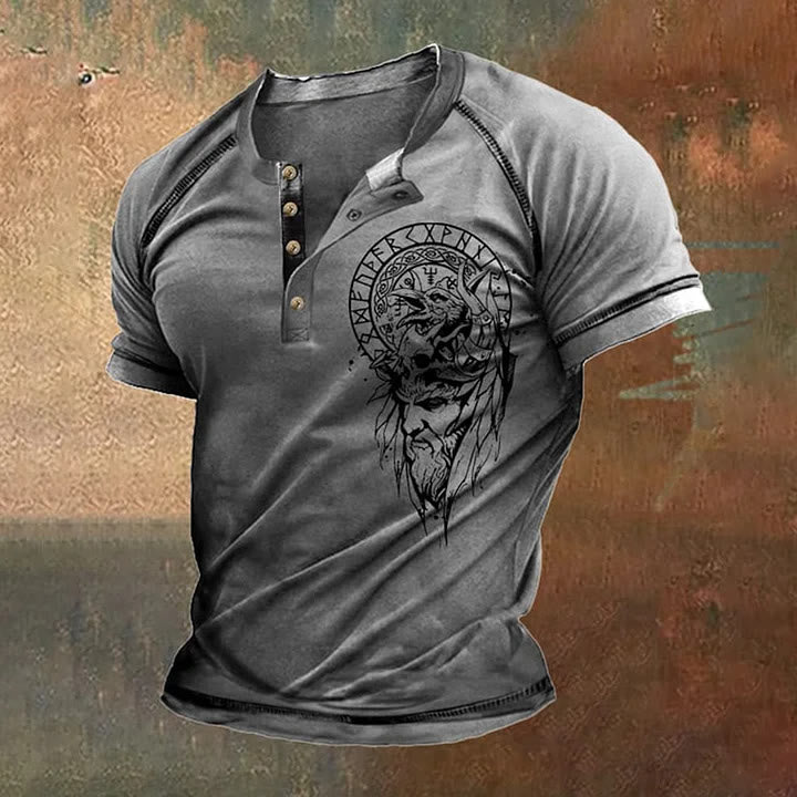 WorldNorse Vintage Contrast Vikings T-Shirt