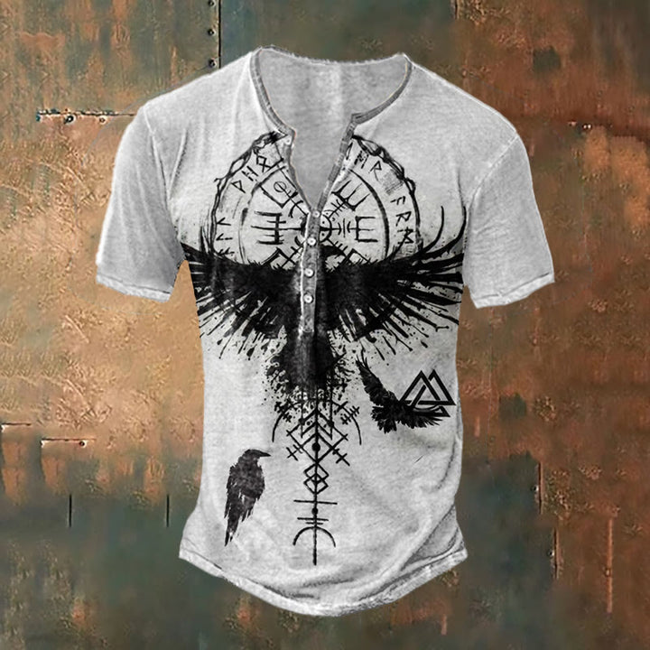WorldNorse Viking Runes With Raven T-Shirt - US/UK/AU50，EU60 (5XL) - image 0