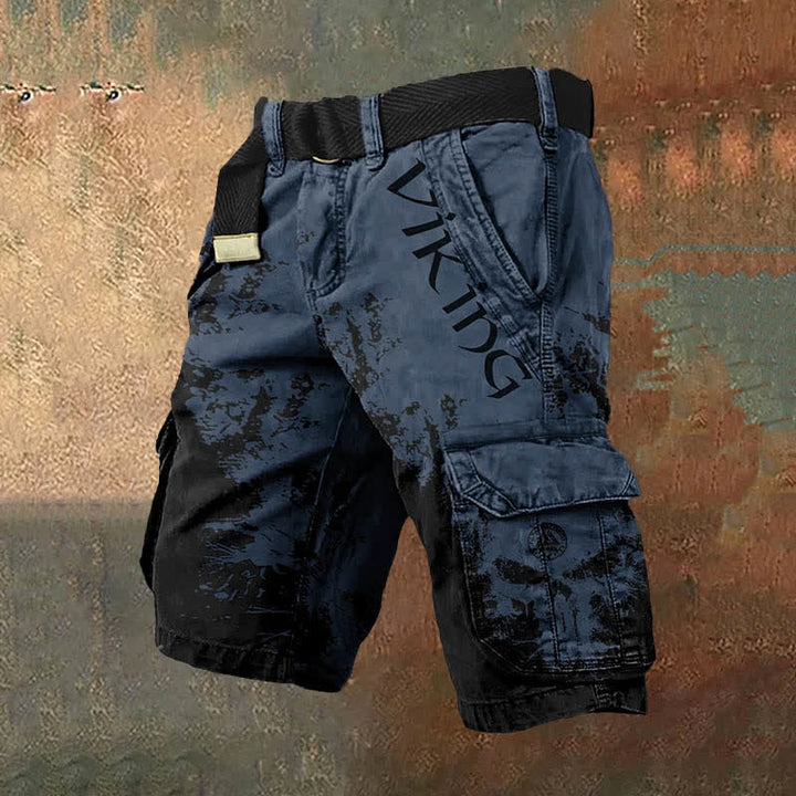 WorldNorse Viking Valknut Cargo Shorts - Blue Black - US/UK/AU50，EU60 (5XL) - image 7