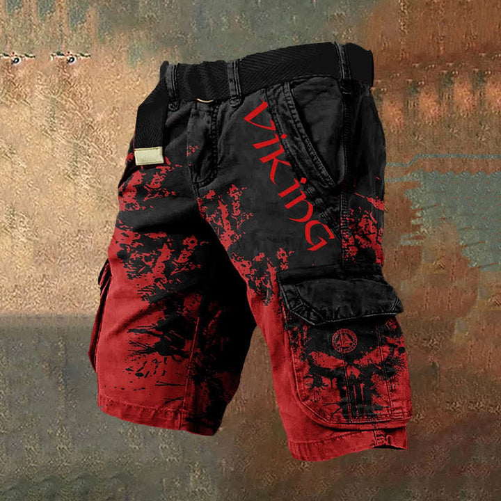 WorldNorse Viking Valknut Cargo Shorts - Black Red - US/UK/AU50，EU60 (5XL) - image 4