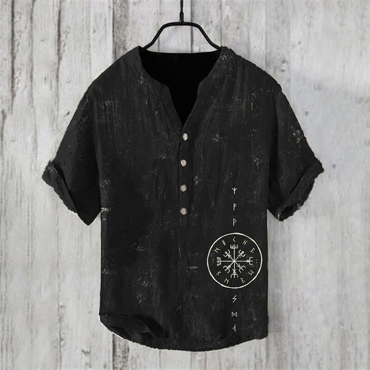WorldNorse Viking Vegvisir Rune Casual Shirt - US/UK/AU50，EU60 (5XL) - image 0